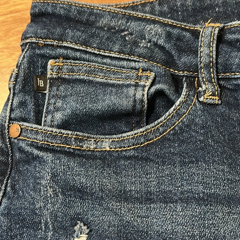Judy Blue Distressed Blue Jeans Size 13/31 Boyfriend Fit